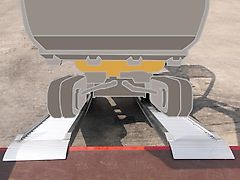 Metalmec Auffahrrampen Bagger Verladerampen Alurampen 3,5m / 3,000 t Auffahrschienen Auffahrrampen Rampen M115/35 mit Rand