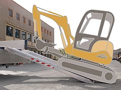 Metalmec Auffahrrampen Bagger Verladerampen Alurampen 3,5 m / 5,540 t Auffahrschienen Auffahrrampen Rampen M140/35 mit oder ohne Rand