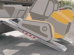 Metalmec Auffahrrampen Bagger Verladerampen Alurampen 4,5 m / 5,760 t Auffahrschienen Auffahrrampen Rampen M170/45 mit Rand