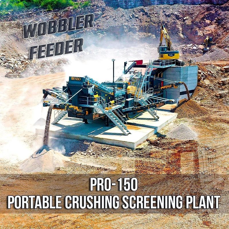 Fabo PRO-150 MOBILE CRUSHING SCREENING PLANT WITH WOBBLER FEEDER